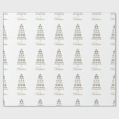 moderne  sneeuwvlokboom cadeaupapier (Vlak)