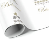 moderne  sneeuwvlokboom cadeaupapier (Rol Hoek)