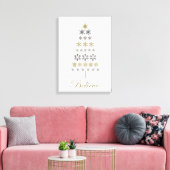 moderne sneeuwvlokboom canvas afdruk (Insitu (Woonkamer))