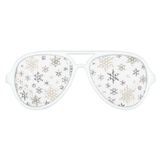 moderne sneeuwvlokken aviator zonnebril (Voorkant)