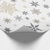 moderne  sneeuwvlokken cadeaupapier (Hoek)