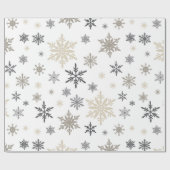moderne  sneeuwvlokken cadeaupapier (Vlak)