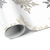moderne  sneeuwvlokken cadeaupapier (Rol Hoek)