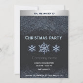Moderne sneeuwvlokken corporate kerstfeest kaart (Voorkant)