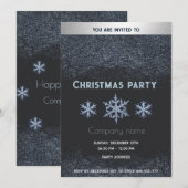 Moderne sneeuwvlokken corporate kerstfeest kaart (Voorkant / Achterkant)