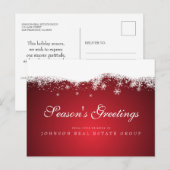 Moderne sneeuwvlokken | De groeten van het vakanti Briefkaart (Voorkant / Achterkant)