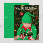 Moderne sneeuwvlokken, gepersonaliseerd feestdagenkaart (Voorkant / Achterkant)