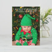 Moderne sneeuwvlokken, gepersonaliseerd feestdagenkaart (Staand voorkant)