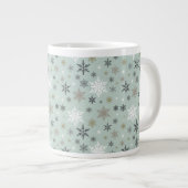 moderne  sneeuwvlokken grote koffiekop (Voorkant rechts)