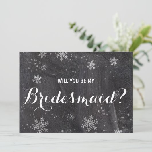 Moderne sneeuwvlokken in de winter kaart (Staand voorkant)