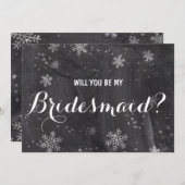 Moderne sneeuwvlokken in de winter kaart (Voorkant / Achterkant)