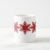 Moderne sneeuwvlokken Kerstmis Koffiemok (Center)