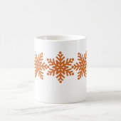Moderne sneeuwvlokken Kerstmis Koffiemok (Center)
