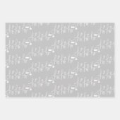 Moderne sneeuwvlokken kerstsneeuw Snowflake roze Inpakpapier Vel (Voorkant 3)