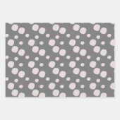 Moderne sneeuwvlokken kerstsneeuw Snowflake roze Inpakpapier Vel (Voorkant 2)