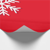 Moderne sneeuwvlokken met rode en witte kerst cadeaupapier (Hoek)