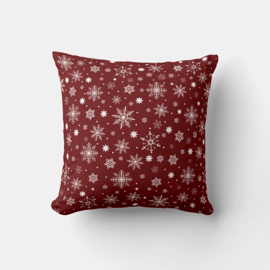 Moderne sneeuwvlokken patroon Cushion Kussen (Voorkant)