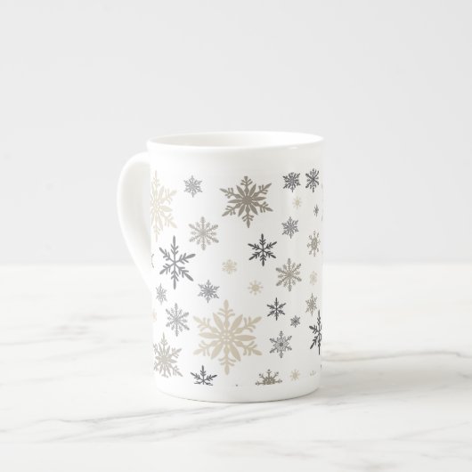 moderne  sneeuwvlokken porselein kop (Links)