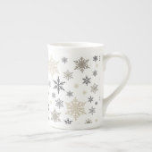 moderne  sneeuwvlokken porselein kop (Rechts)