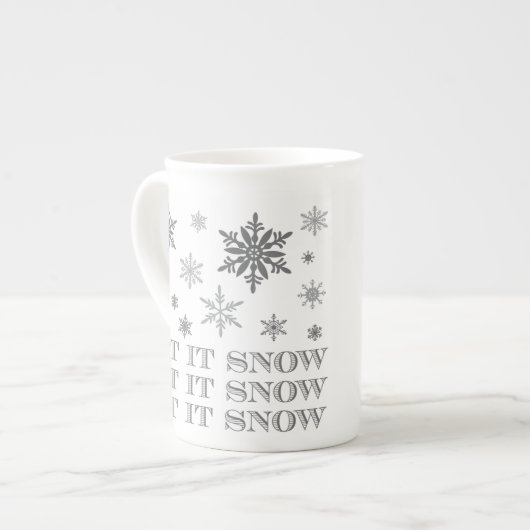 moderne sneeuwvlokken porselein kop (Links)