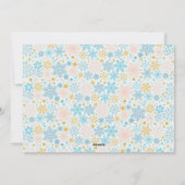 Moderne Sneeuwvlokken Prettige Kerstdagen Kaart (Achterkant)