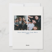 Moderne sneeuwvlokken rustiek hout Lijst vakantief Feestdagenkaart (Achterkant)