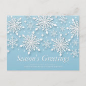 Moderne sneeuwvlokken sneeuw op de groeten van het briefkaart (Voorkant)