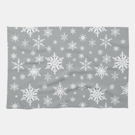 moderne  sneeuwvlokken theedoek (Horizontaal)