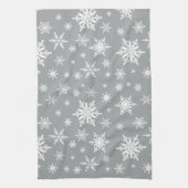 moderne  sneeuwvlokken theedoek (Verticaal)