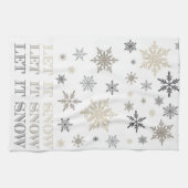 moderne  sneeuwvlokken theedoek (Horizontaal)