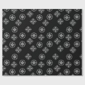 Moderne sneeuwvlokken uit het midden van de eeuw cadeaupapier (Vlak)