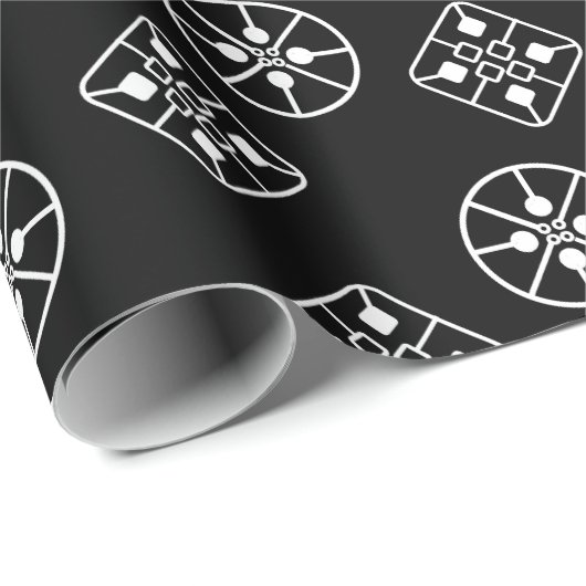 Moderne sneeuwvlokken uit het midden van de eeuw cadeaupapier (Rol Hoek)