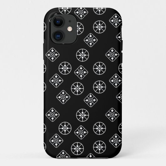 Moderne sneeuwvlokken uit het midden van de eeuw Case-Mate iPhone case (Achterkant)