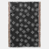 Moderne sneeuwvlokken uit het midden van de eeuw deken (Voorkant Verticaal)