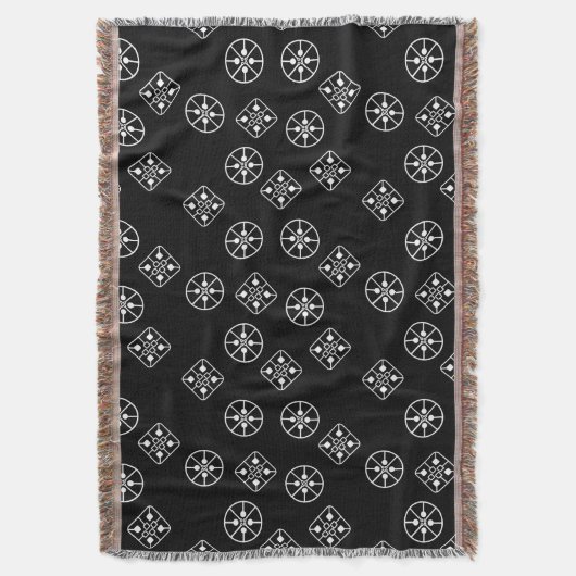 Moderne sneeuwvlokken uit het midden van de eeuw deken (Voorkant Verticaal)