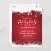 Moderne sneeuwvlokken | uitnodiging voor een feest (Voorkant / Achterkant)