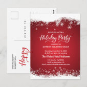 Moderne sneeuwvlokken | uitnodiging voor een feest (Voorkant / Achterkant)