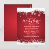 Moderne sneeuwvlokken | uitnodiging voor een feest (Voorkant / Achterkant)
