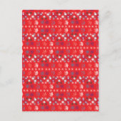Moderne sneeuwvlokken van de Rode Kerstfeestdag Briefkaart (Voorkant)