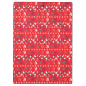 Moderne sneeuwvlokken van de Rode Kerstfeestdag Klembord (Achterkant)