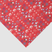 Moderne sneeuwvlokken van de Rode Kerstfeestdag Tissuepapier (Detail)