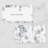 Moderne sneeuwvlokken visitekaartje (Voorkant / Achterkant)