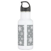 moderne sneeuwvlokken waterfles (Achterkant)