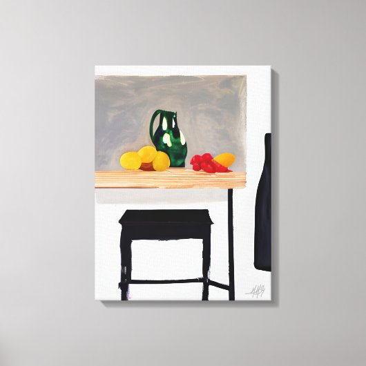 Moderne, snelle tabel en gereedschap met stilstaan canvas afdruk (Voorkant)