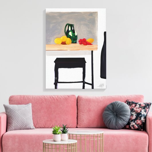 Moderne, snelle tabel en gereedschap met stilstaan canvas afdruk (Insitu (Woonkamer))