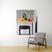 Moderne, snelle tabel en gereedschap met stilstaan wandkleed (In situ)