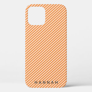 Moderne Snoep Stripe   Brandstofhoudende Oranje di Case-Mate iPhone Case