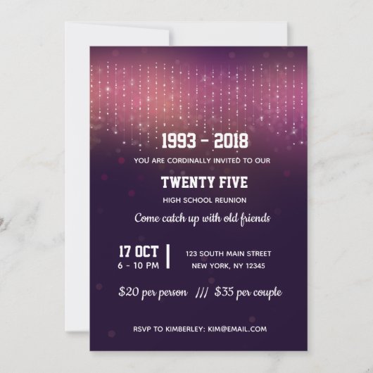 Moderne snoerlampjes kaart (Voorkant)