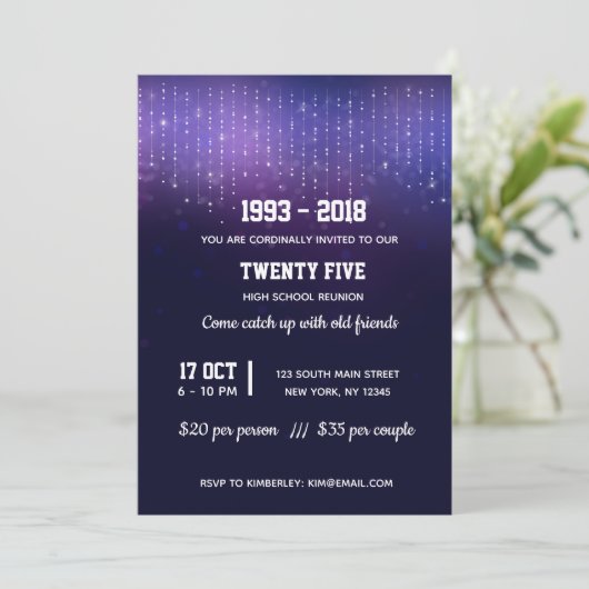 Moderne snoerlampjes kaart (Staand voorkant)