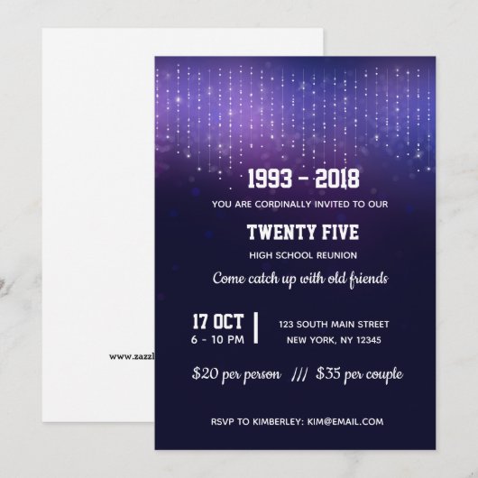 Moderne snoerlampjes kaart (Voorkant / Achterkant)